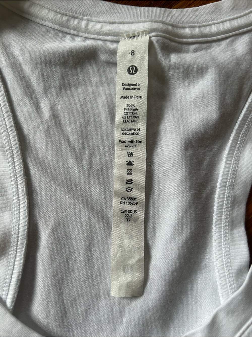 lululemon athletica White Racerback Tank - Picture 2 of 4